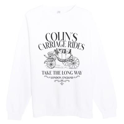 Colins Carriage Rides Take The Long Way Premium Crewneck Sweatshirt