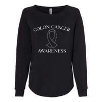 Colon Cancer Ribbon Black Version Womens California Wash Sweatshirt