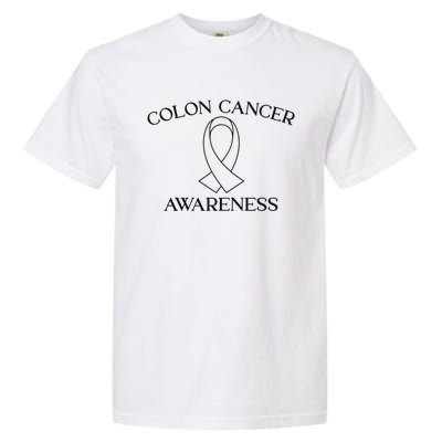 Colon Cancer Ribbon Black Version Garment-Dyed Heavyweight T-Shirt