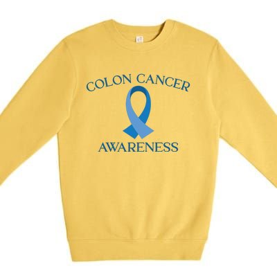 Colon Cancer Ribbon Premium Crewneck Sweatshirt