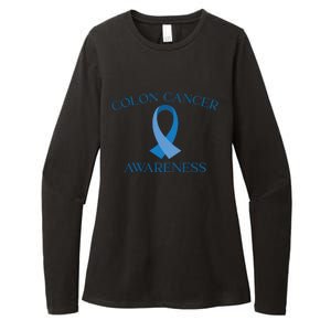 Colon Cancer Ribbon Womens CVC Long Sleeve Shirt