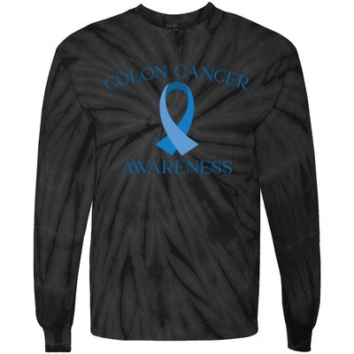 Colon Cancer Ribbon Tie-Dye Long Sleeve Shirt