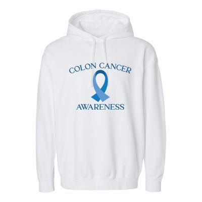 Colon Cancer Ribbon Garment-Dyed Fleece Hoodie