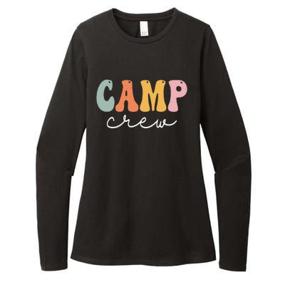 Camp Crew Retro Groovy Vintage Happy First Day Of School Womens CVC Long Sleeve Shirt