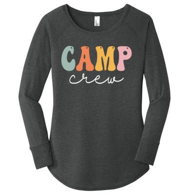 Camp Crew Retro Groovy Vintage Happy First Day Of School Women's Perfect Tri Tunic Long Sleeve Shirt