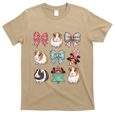 Cute Coquette Red Xmas Santa Claus Guinea Pig Lover Xmas T-Shirt