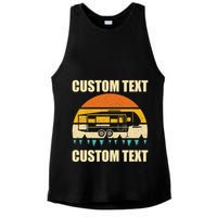Custom Camper Rv Camping Road Trip Personalize Text Ladies PosiCharge Tri-Blend Wicking Tank