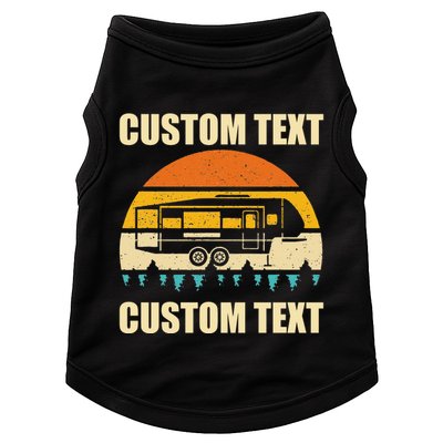 Custom Camper Rv Camping Road Trip Personalize Text Doggie Tank