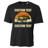 Custom Camper Rv Camping Road Trip Personalize Text Cooling Performance Crew T-Shirt