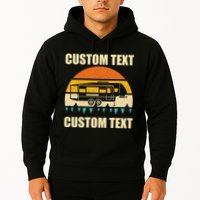 Custom Camper Rv Camping Road Trip Personalize Text Hoodie
