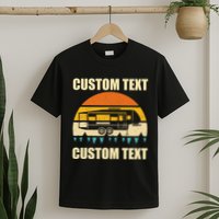 Custom Camper Rv Camping Road Trip Personalize Text T-Shirt