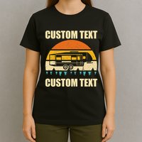 Custom Camper Rv Camping Road Trip Personalize Text T-Shirt