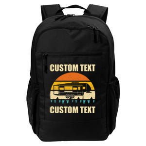 Custom Camper Rv Camping Road Trip Personalize Text Daily Commute Backpack