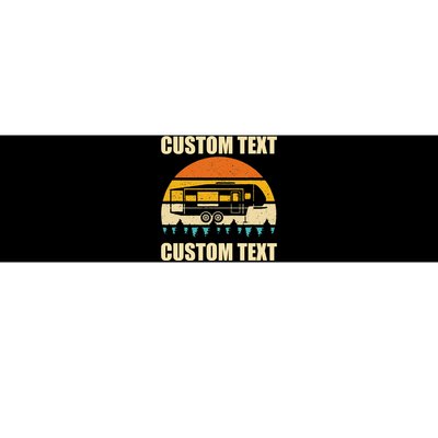 Custom Camper Rv Camping Road Trip Personalize Text Bumper Sticker