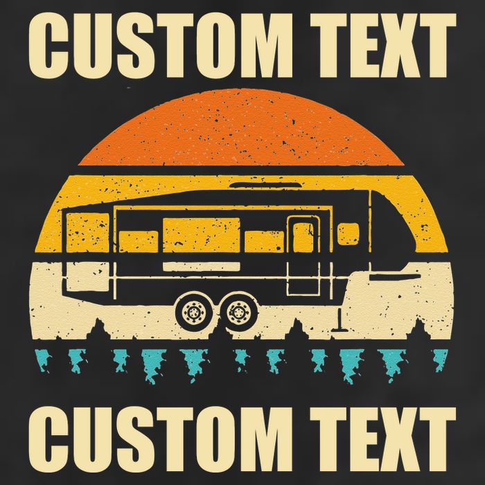 Custom Camper Rv Camping Road Trip Personalize Text Adult Drive Performance Visor