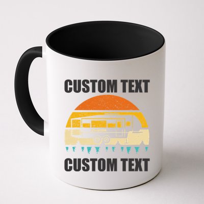 Custom Camper Rv Camping Road Trip Personalize Text Mug