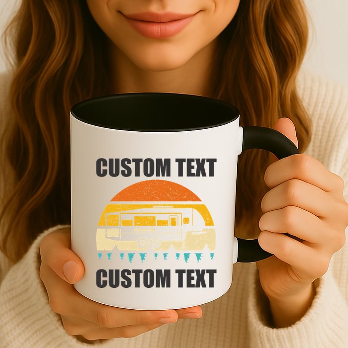 Custom Camper Rv Camping Road Trip Personalize Text Mug