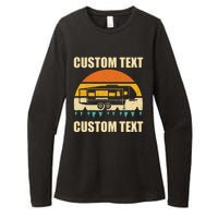 Custom Camper Rv Camping Road Trip Personalize Text Womens CVC Long Sleeve Shirt