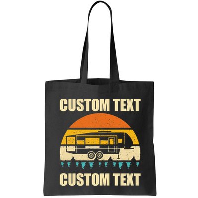 Custom Camper Rv Camping Road Trip Personalize Text Bag