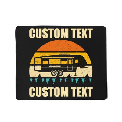 Custom Camper Rv Camping Road Trip Personalize Text Mousepad