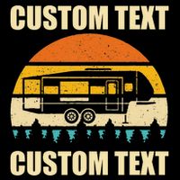 Custom Camper Rv Camping Road Trip Personalize Text Cooling Performance Long Sleeve Crew