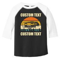Custom Camper Rv Camping Road Trip Personalize Text Toddler Fine Jersey T-Shirt