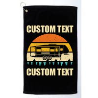 Custom Camper Rv Camping Road Trip Personalize Text Golf Towel