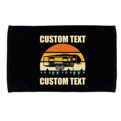 Custom Camper Rv Camping Road Trip Personalize Text Microfiber Hand Towel