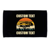 Custom Camper Rv Camping Road Trip Personalize Text Microfiber Hand Towel