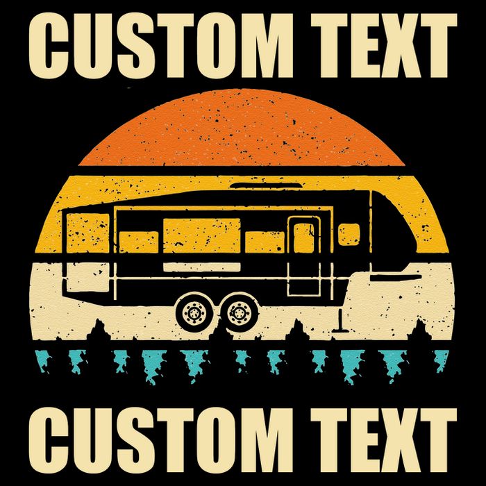 Custom Camper Rv Camping Road Trip Personalize Text Wool Snapback Cap
