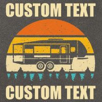 Custom Camper Rv Camping Road Trip Personalize Text Cotton Canvas Backpack