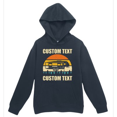 Custom Camper Rv Camping Road Trip Personalize Text Urban Pullover Hoodie