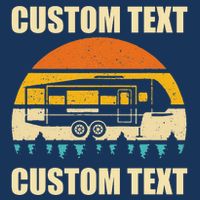 Custom Camper Rv Camping Road Trip Personalize Text Infant Baby Jersey Bodysuit