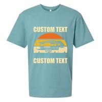 Custom Camper Rv Camping Road Trip Personalize Text Sueded Cloud Jersey T-Shirt