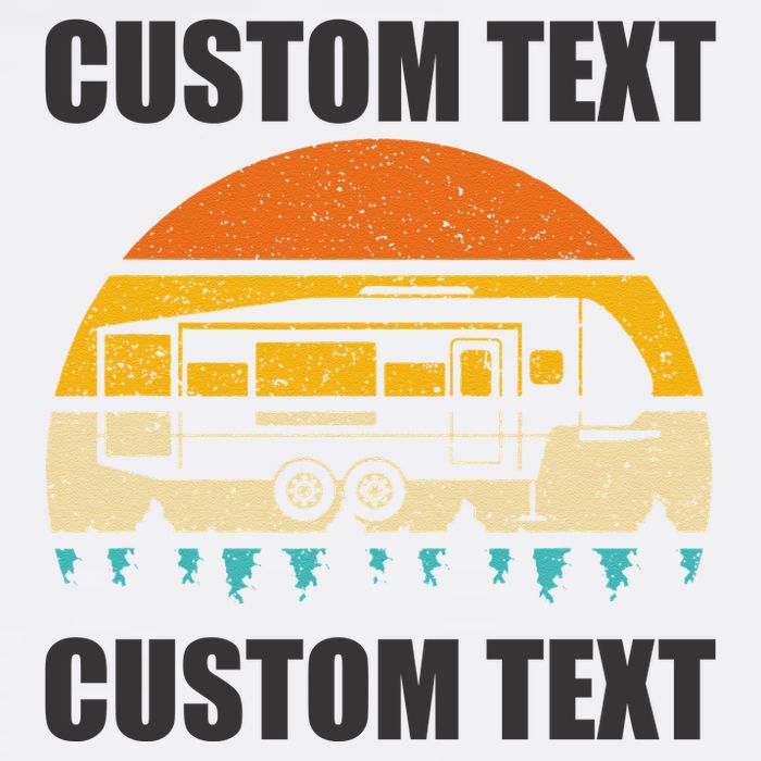 Custom Camper Rv Camping Road Trip Personalize Text Garment-Dyed Sweatshirt