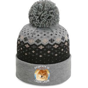 Chow Chow Red Retro Property Of Cute Dog The Baniff Cuffed Pom Beanie