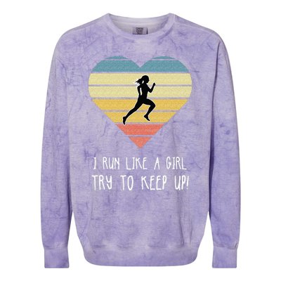 Cross Country Running Gift Colorblast Crewneck Sweatshirt