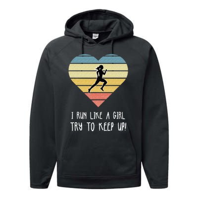 Cross Country Running Gift Performance Fleece Hoodie