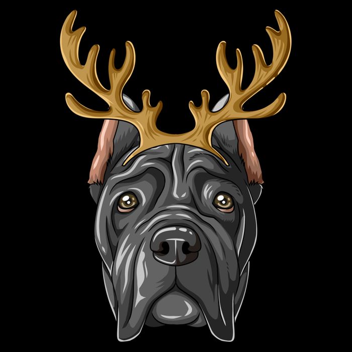 Cane Corso Reindeer Antlers Christmas Cane Corso Gift Drawstring Bag