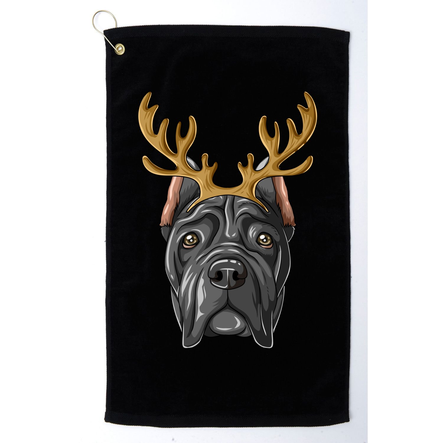 Cane Corso Reindeer Antlers Christmas Cane Corso Gift Golf Towel