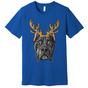 Cane Corso Reindeer Antlers Christmas Cane Corso Gift Premium T-Shirt