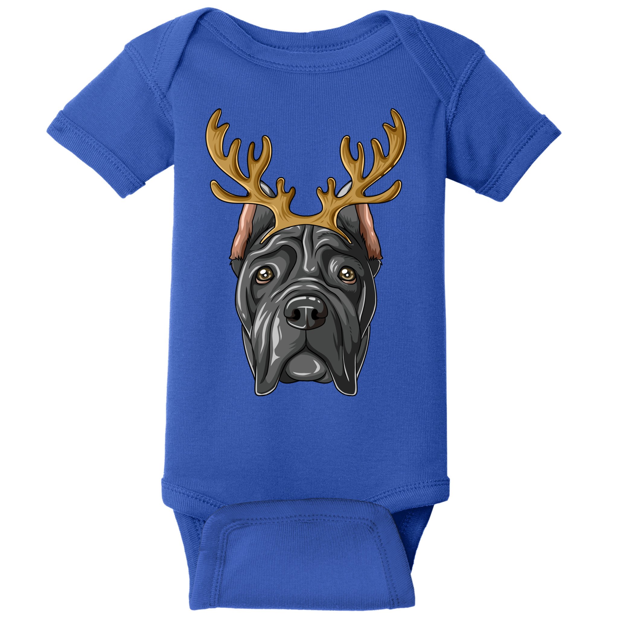 Cane Corso Reindeer Antlers Christmas Cane Corso Gift Baby Bodysuit