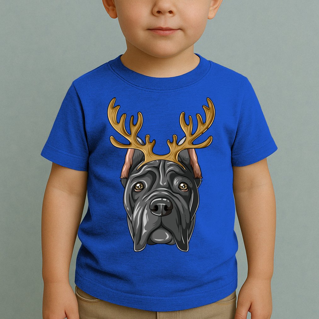 Cane Corso Reindeer Antlers Christmas Cane Corso Gift Toddler T-Shirt