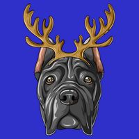 Cane Corso Reindeer Antlers Christmas Cane Corso Gift Toddler T-Shirt