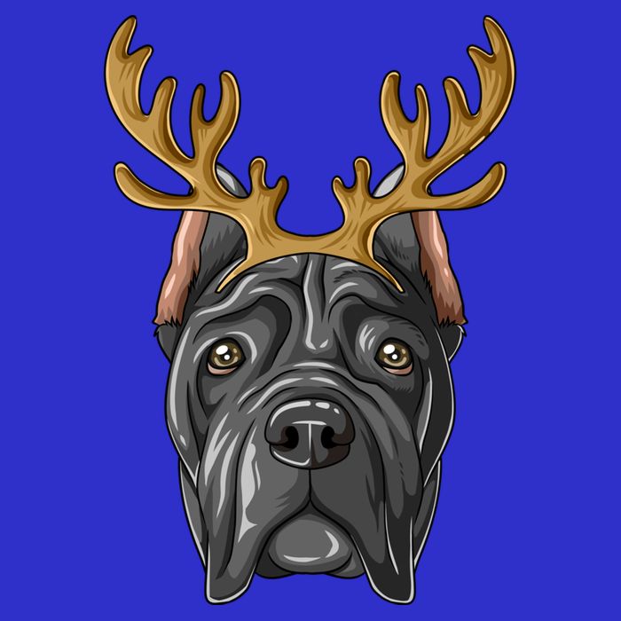 Cane Corso Reindeer Antlers Christmas Cane Corso Gift Toddler T-Shirt