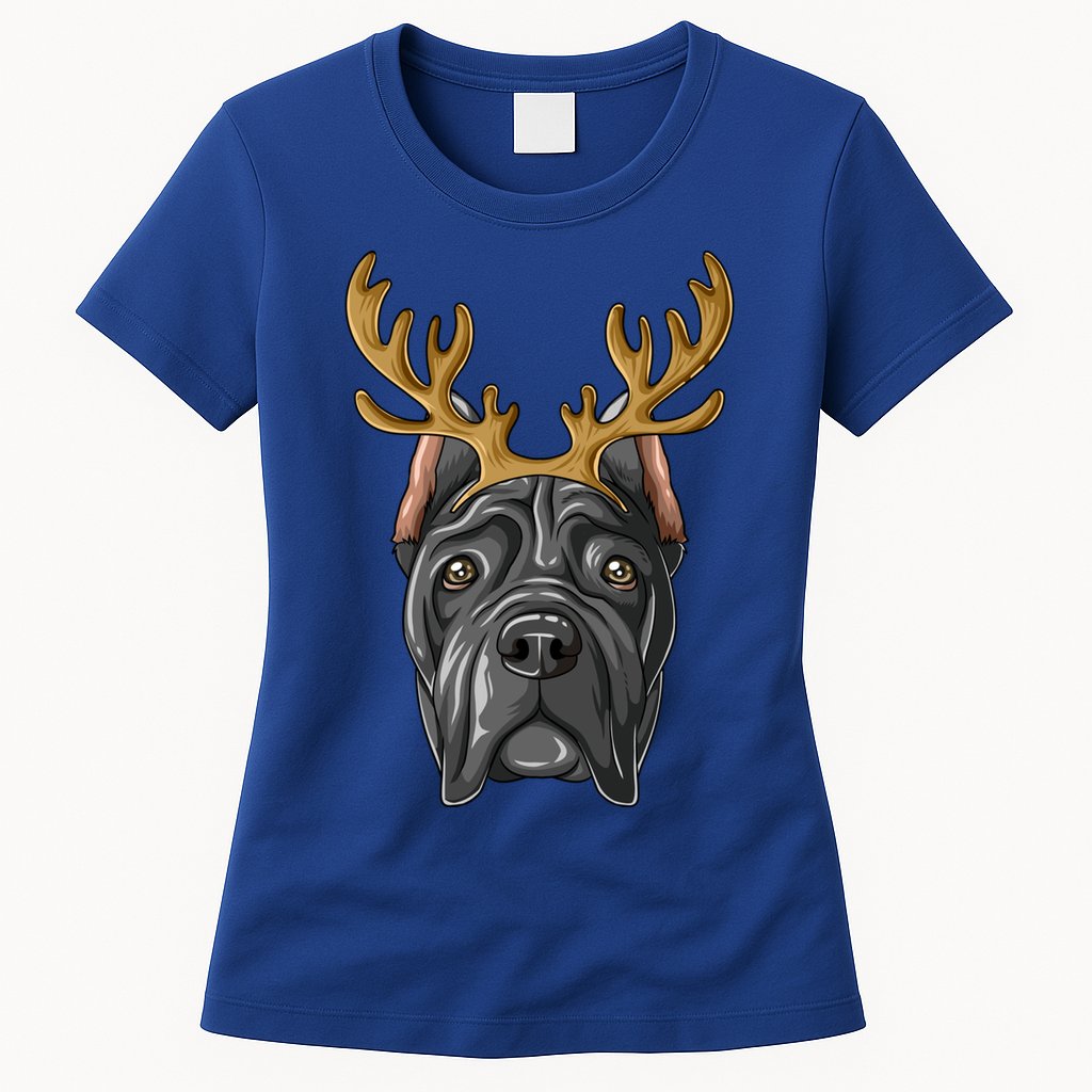 Cane Corso Reindeer Antlers Christmas Cane Corso Gift Womens T-Shirt