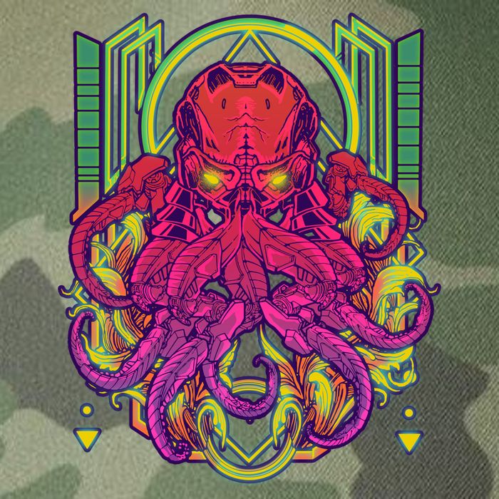 Cool Cybernetic Robot Octopus Squid Legacy Tie Dye Trucker Hat