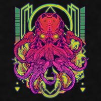 Cool Cybernetic Robot Octopus Squid Ladies PosiCharge Tri-Blend Wicking Tank