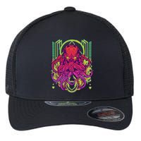 Cool Cybernetic Robot Octopus Squid Flexfit Unipanel Trucker Cap