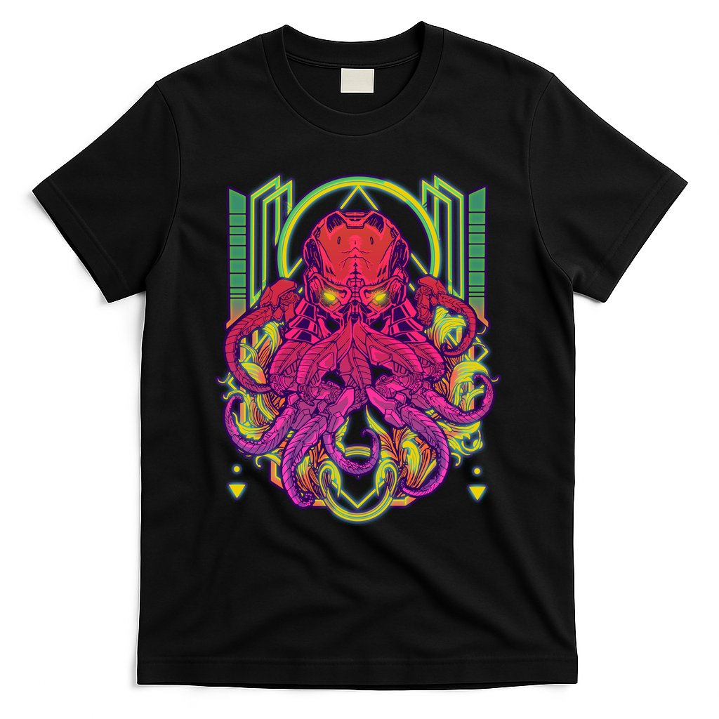 Cool Cybernetic Robot Octopus Squid T-Shirt